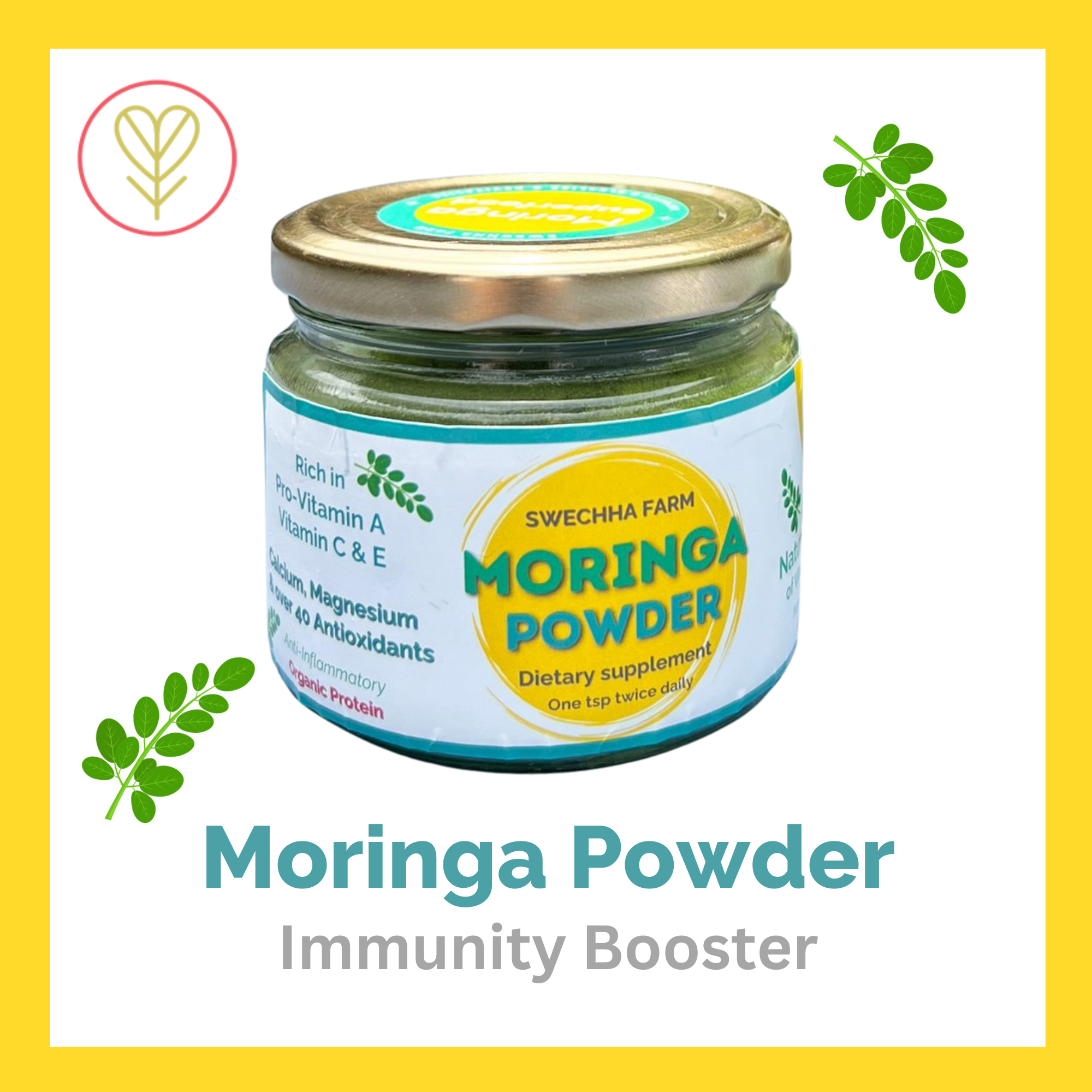 Moringa - Green The Map 100% Organic Moringa Powder for Immunity & Energy - 200g Power-packed dietary superfood